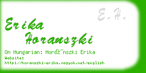 erika horanszki business card